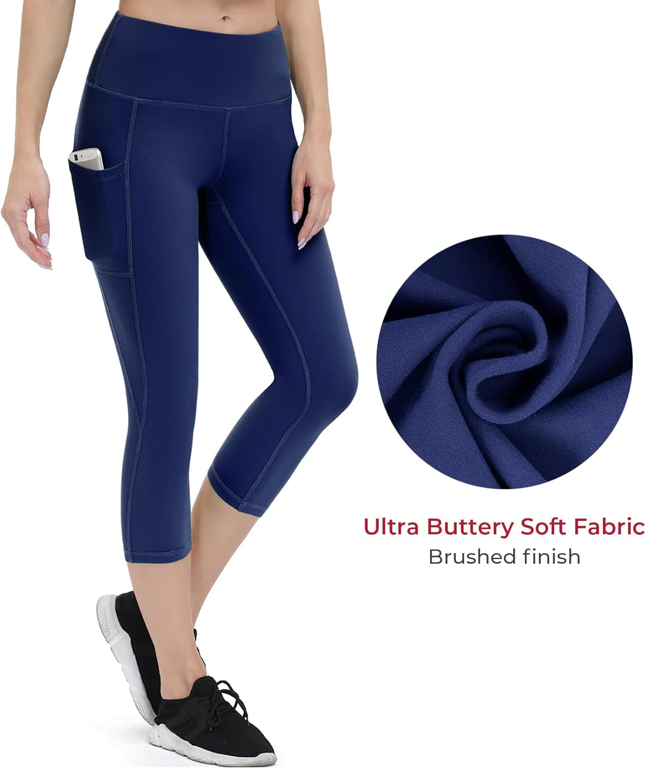 Elevate Your Yoga Game with Our Anti-Nail Leggings for Women - Non-See-Through, Tummy Control, and Functional Phone Pockets!